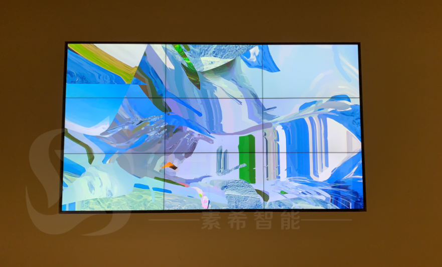 藝術(shù)畫廊三星55寸液晶拼接屏案例